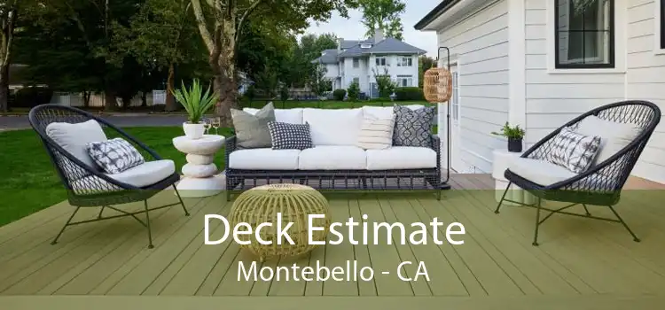 Deck Estimate Montebello - CA