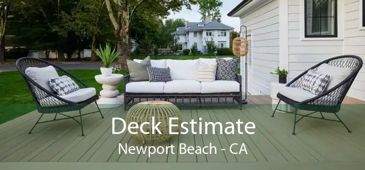 Deck Estimate Newport Beach - CA