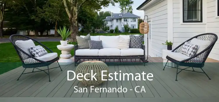 Deck Estimate San Fernando - CA