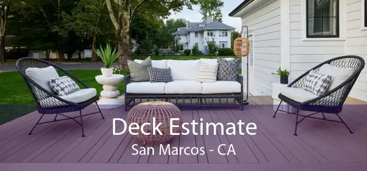 Deck Estimate San Marcos - CA