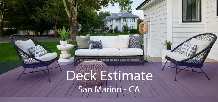 Deck Estimate San Marino - CA