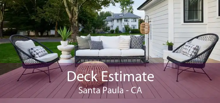 Deck Estimate Santa Paula - CA